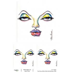 Joggles / Traci Owens A4 Rice Paper - Mellow Yellow - She Had Doubts [74624]