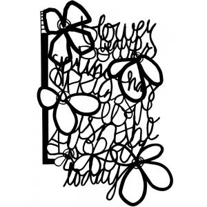 Joggles / Traci Owens Rough Around The Edges 9" x 12" Mask - Flower Power [75109]