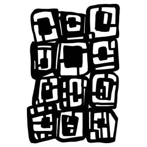 Joggles / Vikki Reed 6" x 9" Mask - Square Maze [53692]