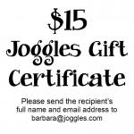 Joggles Virtual $15 Gift Certificate