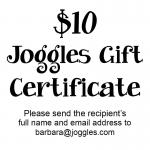 Joggles Virtual $10 Gift Certificate