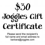 Joggles Virtual $30 Gift Certificate