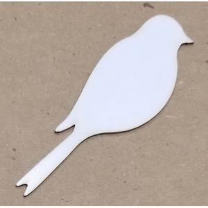Joggles White Chipboard Embellishments - Bird #1 [57183]