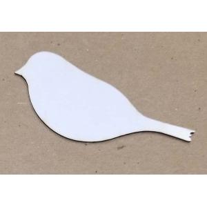 Joggles White Chipboard Embellishments - Bird #3 [57203]
