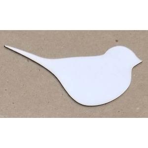 Joggles White Chipboard Embellishments - Bird #4 [57211]