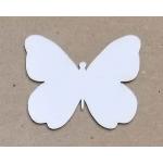 Joggles White Chipboard Embellishments - Butterfly #2 [57204]