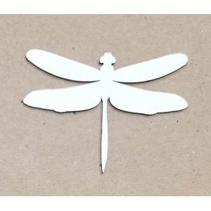 Joggles White Chipboard Embellishments - Dragonfly #2 [57208]