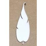 Joggles White Chipboard Embellishments - Feather #1 [57196]