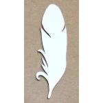 Joggles White Chipboard Embellishments - Feather #2 [57210]