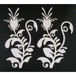 Joggles White Chipboard Embellishments - Floral Vine #1 [74407]