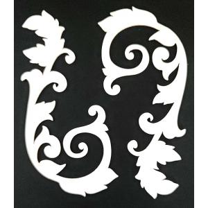 Joggles White Chipboard Embellishments - Flourish #1 [74405]