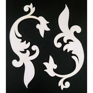 Joggles White Chipboard Embellishments - Flourish #3 [74406]
