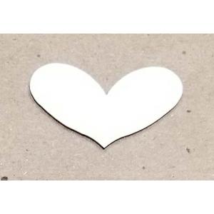 Joggles White Chipboard Embellishments - Heart #1 [57207]