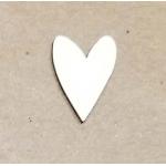 Joggles White Chipboard Embellishments - Heart #3 [57209]