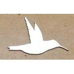 Joggles White Chipboard Embellishments - Hummingbird #1 [57205]
