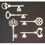 Joggles White Chipboard Embellishments - Key Set #1 [74403]