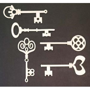 Joggles White Chipboard Embellishments - Key Set #1 [74403]