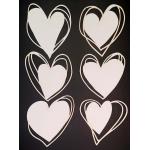 Joggles White Chipboard Embellishments - Tangled Heart Set #1 [74404]