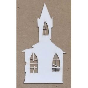 Joggles White Chipboard Embellishments - Wonky House #1 [57198]