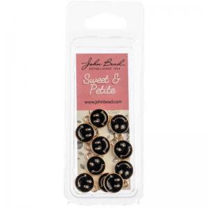 John Bead Sweet & Petite Charms - Happy Face Black [40464-48]