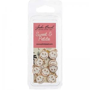 John Bead Sweet & Petite Charms - Happy Face White [40464-46]