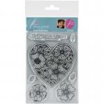 Julie Hickey Designs Clear Stamp Set - Fresh Floral Heart [JH1028]