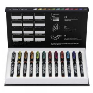 Karin Realbrush Markers - Set Of 12 Metallic [32C1]