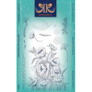 Katkin Krafts Clear Stamp Set - Poppy Power [KK0060]