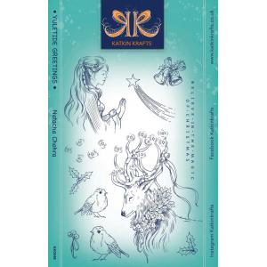 Katkin Krafts Clear Stamp Set - Yuletide Greetings [KK0048]