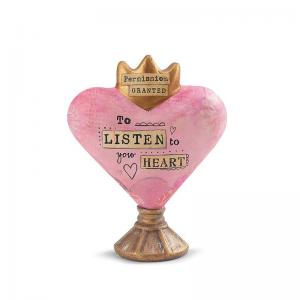 Kelly Rae Roberts Permission Granted To Listen Heart Sculpture [465]