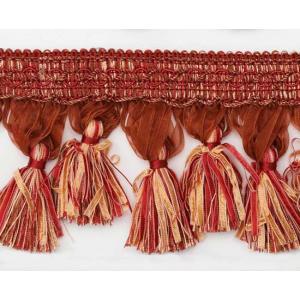 Lauren Brooks Ribbon Tassel Trim by the Half Yard - [LB5694RDM] Red Multi