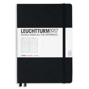 Leuchtturm 1917 Notebook A5 Hardcover - Black, Ruled [300612]