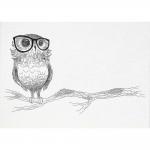 Ligarti Postcards - Eyeglass Owl - ON SALE!