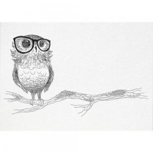 Ligarti Postcards - Eyeglass Owl