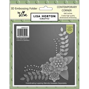 Lisa Horton 3D Embossing Folder & Die Combo - Contemporary Corner [LHCEF125]
