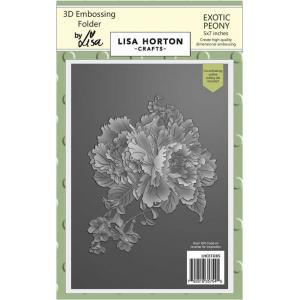 Lisa Horton 3D Embossing Folder & Die Combo - Exotic Peony [LHCEF085]