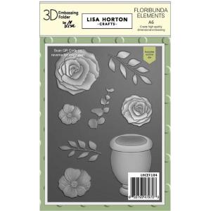 Lisa Horton 3D Embossing Folder & Die Combo - Floribunda Elements [LHCEF184]