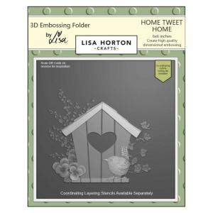 Lisa Horton 3D Embossing Folder & Die Combo - Home Tweet Home [LHCEF139]