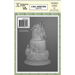 Lisa Horton 3D Embossing Folder & Die Combo - Tiered Cake [LHCEF213]