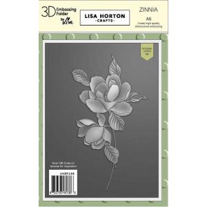Lisa Horton 3D Embossing Folder & Die Combo - Zinnia [LHCEF210]