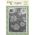 Lisa Horton 3D Embossing Folder - Floribunda Background [LHCEF182] - ON SALE!