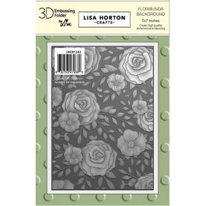 Lisa Horton 3D Embossing Folder - Floribunda Background [LHCEF182]