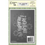 Lisa Horton 3D Embossing Folder - Happy Birthday [LHCEF199] - ON SALE!