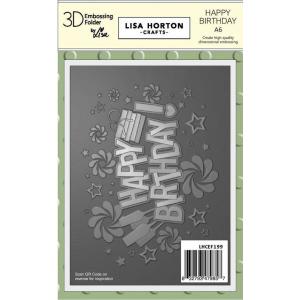 Lisa Horton 3D Embossing Folder - Happy Birthday [LHCEF199]