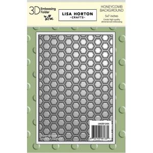 Lisa Horton 3D Embossing Folder - Honeycomb Background [LHCEF205]