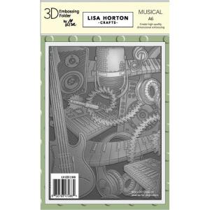 Lisa Horton 3D Embossing Folder - Musical [LHCEF200]
