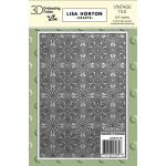 Lisa Horton 3D Embossing Folder - Vintage Tile [LHCEF176] - ON SALE!
