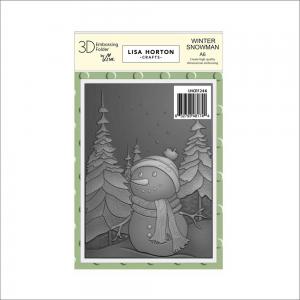 Lisa Horton 3D Embossing Folder - Winter Snowman [LHCEF246]
