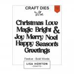 Lisa Horton Craft Dies - Festive Bold Words [LHCCD198]