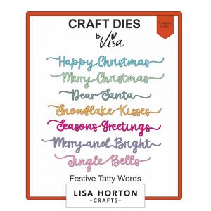Lisa Horton Craft Dies - Festive Tatty Words [LHCCD200]